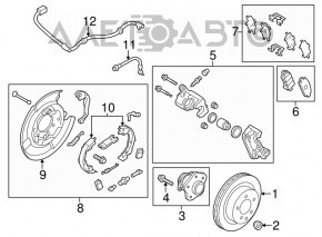 ABS sensor rear right Nissan Leaf 11-17