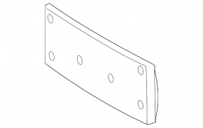 Front bumper number plate holder BMW 4 F32/33/36 14-20
