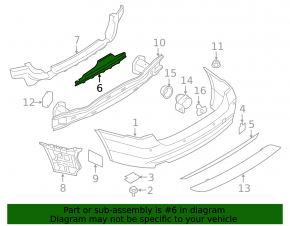 Rear Bumper Bracket Central BMW 3 F30 12-18