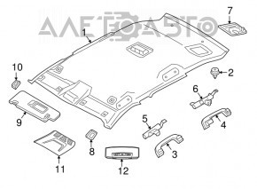 BMW X2 F39 18-23 front right ceiling handle, black
