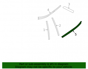 Door-glass molding, central rear right BMW i3 14-21