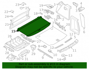 BMW X3 G01 18-21 Black Trunk Cover