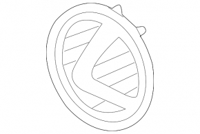 Lexus GX460 14-23 restyling grille emblem base