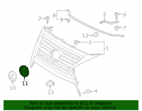 Lexus GX460 14-23 restyling grille emblem base