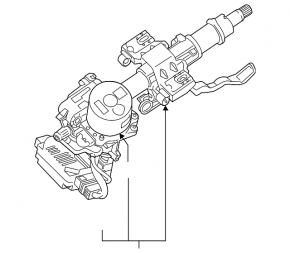Steering column EUR Hyundai Elantra AD 19-20 under the start-stop button
