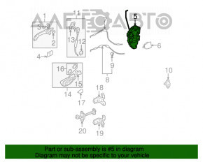 Front right door lock Honda Civic 4d 06-09