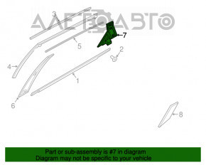 Door trim side rear left Kia Optima 16-20 rear