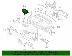 Hyundai Tucson 19-21 passenger airbag in the dashboard