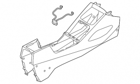 Console central armrest and cup holders Kia Forte 4d 14-16