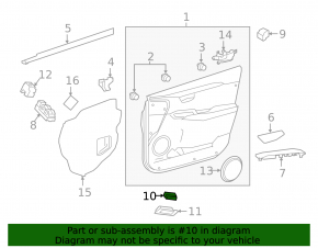Front Left Seat Memory Button Lexus NX200t NX300 NX300h 15-21