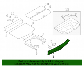 Nissan Rogue Sport 17-19 Trunk Door Trim