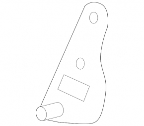 Left tailgate shock absorber bracket for Audi A5 F5 18-25 on the door