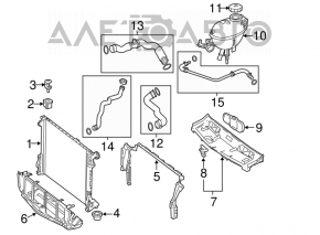 Mercedes W204 C 07-11 water cooling radiator dented