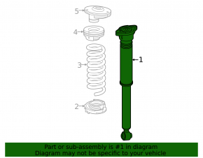 Shock absorber rear left Mercedes C-class W205 300/400/450 15-21 AWD with support