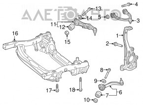Upper front right control arm Mercedes W213 E 17-23