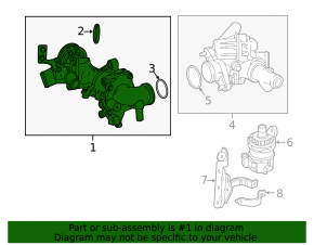 Water pump Mercedes CLA 250 18-19 AWD