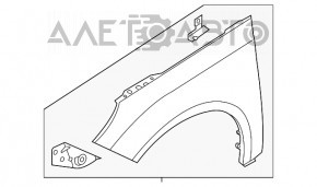 Front right fender Ford Focus mk3 11-18 USA