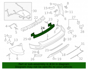 Rear Bumper Reinforcement Ford Escape MK3 13-