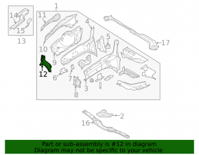 Front right fender bracket Ford C-max MK2 13-18 hybrid