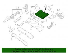 Trunk trough Infiniti QX30 17-19
