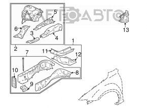 Front right quarter panel Mazda6 03-08