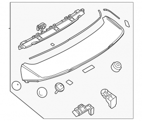Right tailgate spoiler for Mazda CX-50 2023-2025