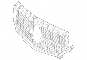 Radiator grill assembly Mercedes CLA 14-16 blade