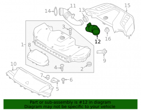 Air duct left BMW X5 F15 14-18 4.4T