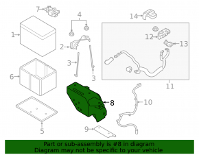 Battery tray bracket Nissan Rogue Sport 17-19