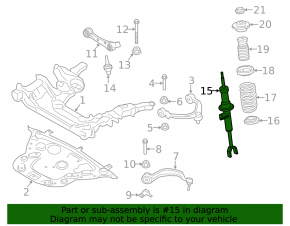 Front right shock absorber for BMW 6 F06 F12 14-18 with adaptive suspension