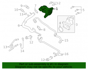 Volvo XC60 22-25 B5, B6 Coolant Pump with Bracket