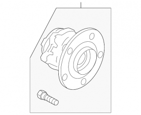 Rear left hub Mitsubishi Outlander Sport ASX 10- fwd