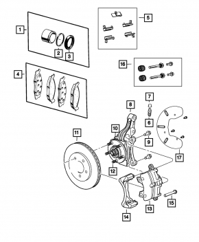 Brake Disc Cover Front Left Chrysler 200 11-14