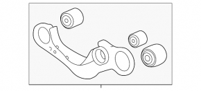 Upper rear left control arm Lexus RX 23-26