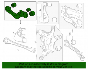 Upper rear left control arm Lexus RX 23-26