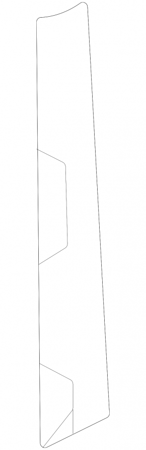 Front pillar trim, middle right, Audi A6 C8 19-25, light gray