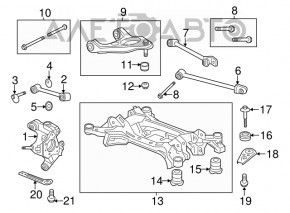 Rear subframe burr rear left Honda Accord 13-17