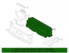 Upper radiator deflector BMW 2 F22 14-21