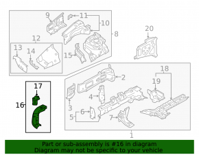TV eyelash right Mitsubishi Outlander 14-21