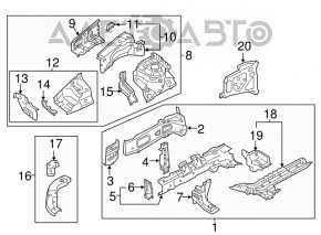 TV eyelash right Mitsubishi Outlander 14-21