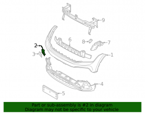 VW Tiguan 22-24 Front Bumper Tow Hook Cap Upper Part