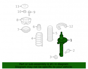 Front left shock absorber VW Taos 22-25