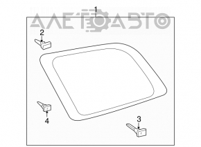 Rear left fixed glass window for Toyota Sequoia 2016