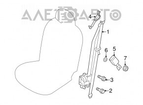 Driver's seat belt Mitsubishi Outlander Sport ASX 16-18 rest