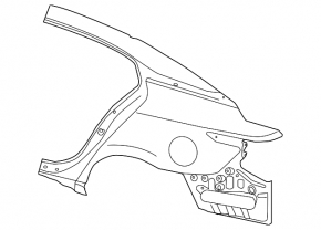 Quarter wing rear left Nissan Maxima A36 16-23