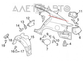 Quarter wing rear left Nissan Maxima A36 16-23
