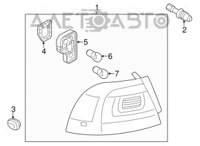 Light outer wing right VW Touareg 11-14 halogen