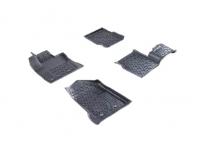 Set of floor mats for Jeep Compass 17-24, black rubber, type 2