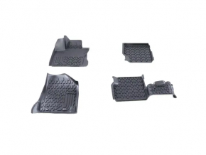 Set of floor mats for Jeep Compass 17-24, black rubber, type 2