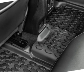 Set of floor mats for Jeep Compass 17-24, black rubber, type 2